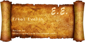 Erkel Evelin névjegykártya